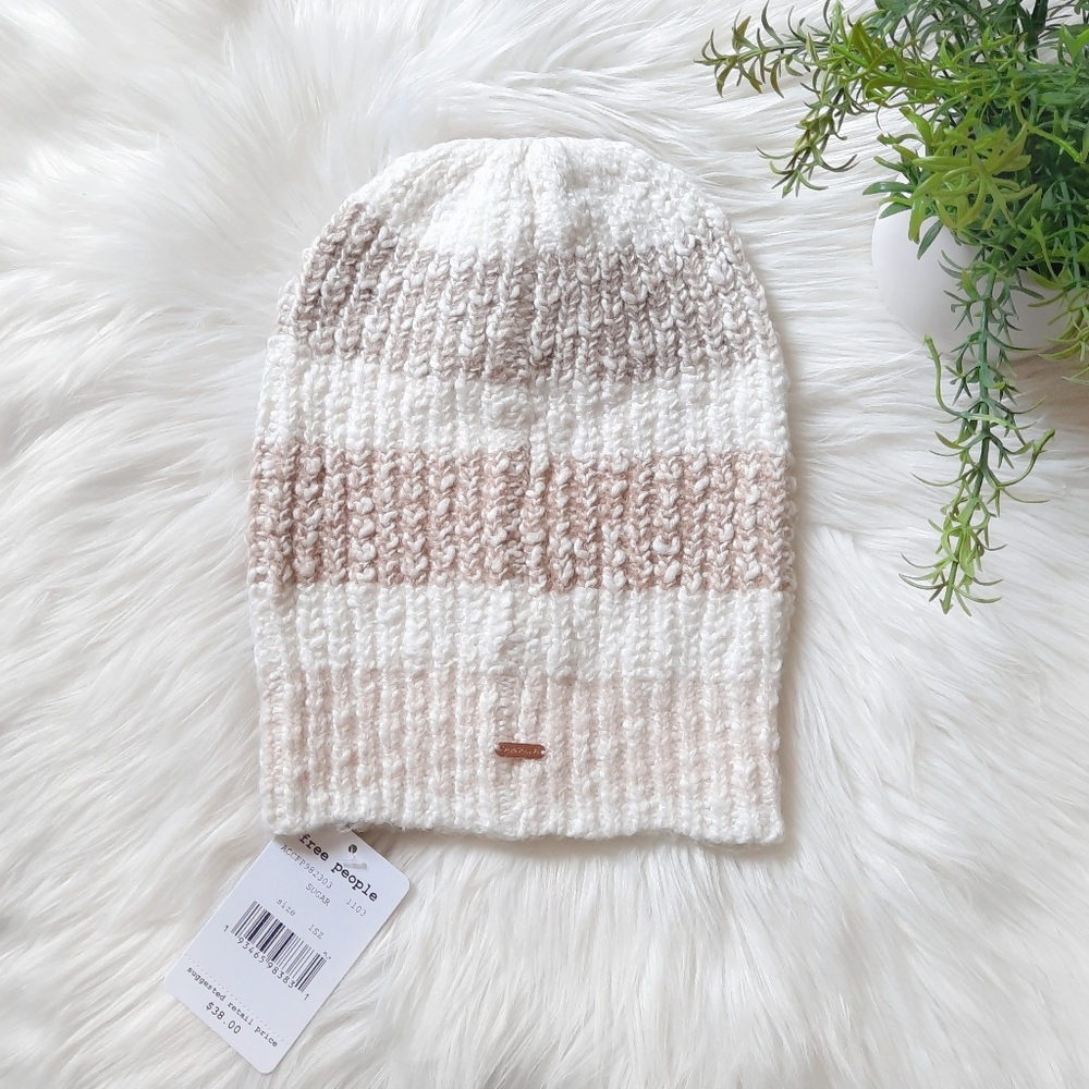 Free People Cozy In Stripes Beanie Hat